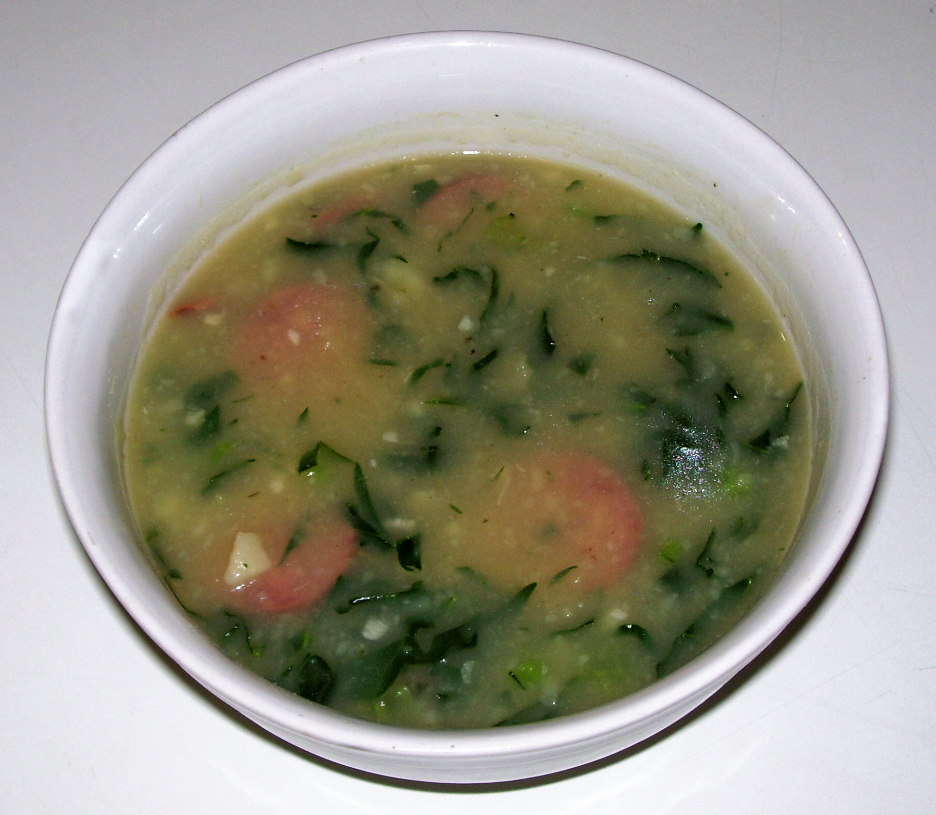 Kale, potato, chourico, and twenty minutes of actual work